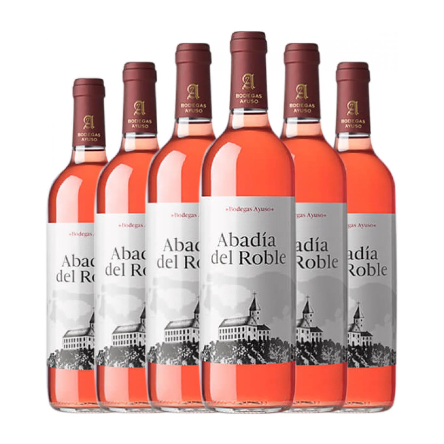 Ayuso Abadía del Roble Rosado La Mancha 75 cl (Schachtel mit 6 Flaschen von 75 cl)