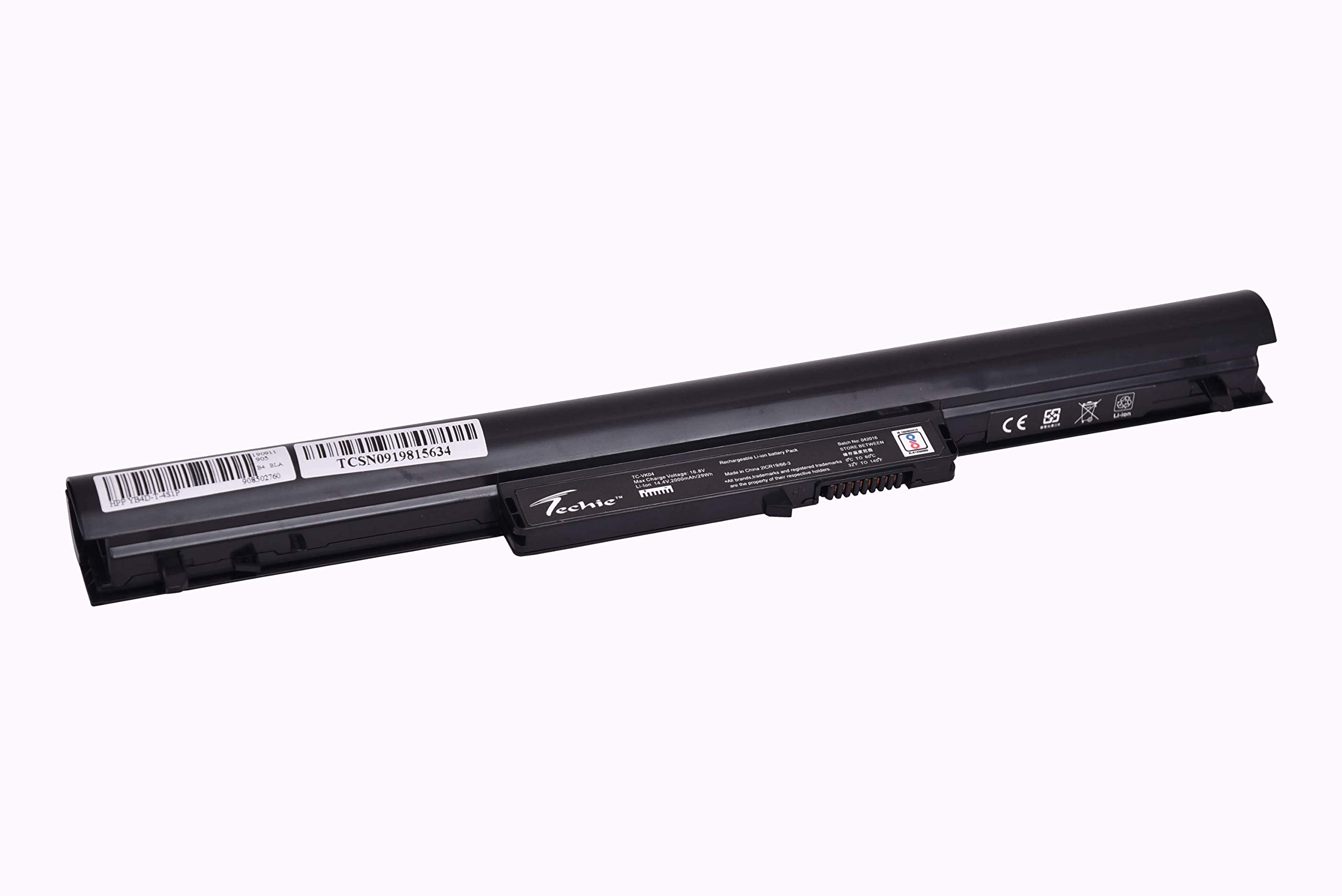 Techie 14.4V 2200mAh Li-ion 4 Cell Laptop Battery for HP VK04 242 G1 G2 14-B000ED 14-B000EE 14-B000EI 14-B000EJ 14-B000EO 14-B149TX 14-B150EF 14-B150EJ HSTNN-YB4D (Black) (B08YJ1PGD2) Amazon Price History, Amazon Price Tracker