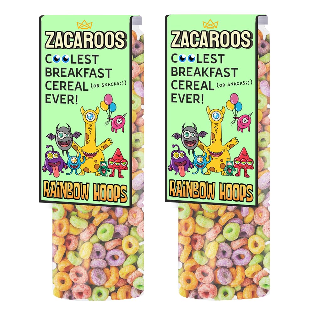 Zacaroos Rainbow Hoops Cereal | Pack of 2 | Multigrain Breakfast Cereal | No Artificial Flavours | Toasted, not Fried | 380g (2pcs x 190g) (B0BM93Q4NM) Amazon Price History, Amazon Price Tracker