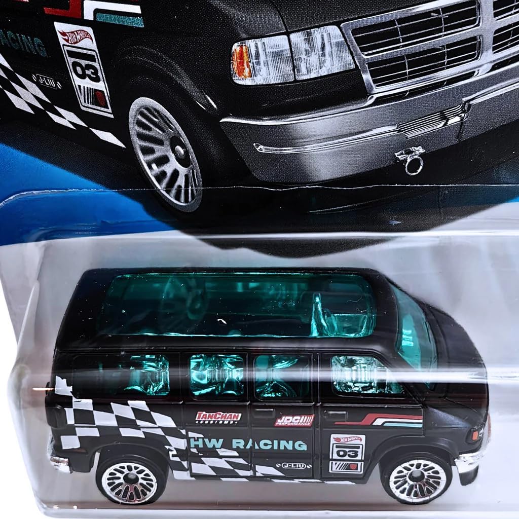 Hot Wheels - Dodge Van - HW Vans 5/5 - HTB95 - Short Card - RAM - HW Racing - TanChan Customs - Mattel 2024-1:64
