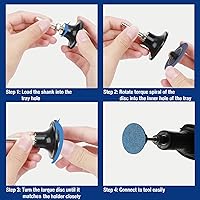 Vista 5 de WORKPRO Juego de 101 discos de lijado, discos de 2 pulgadas con soporte de 1/4 de pulgada, disco de acondicionamiento de superficie para amoladora