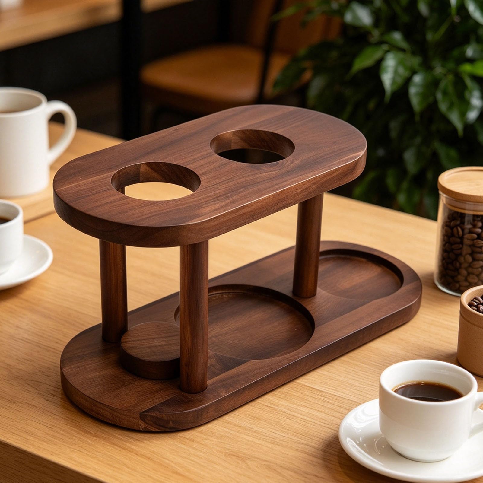 Tosuny Solid Wood Pour Over Coffee Station Dripper Stand