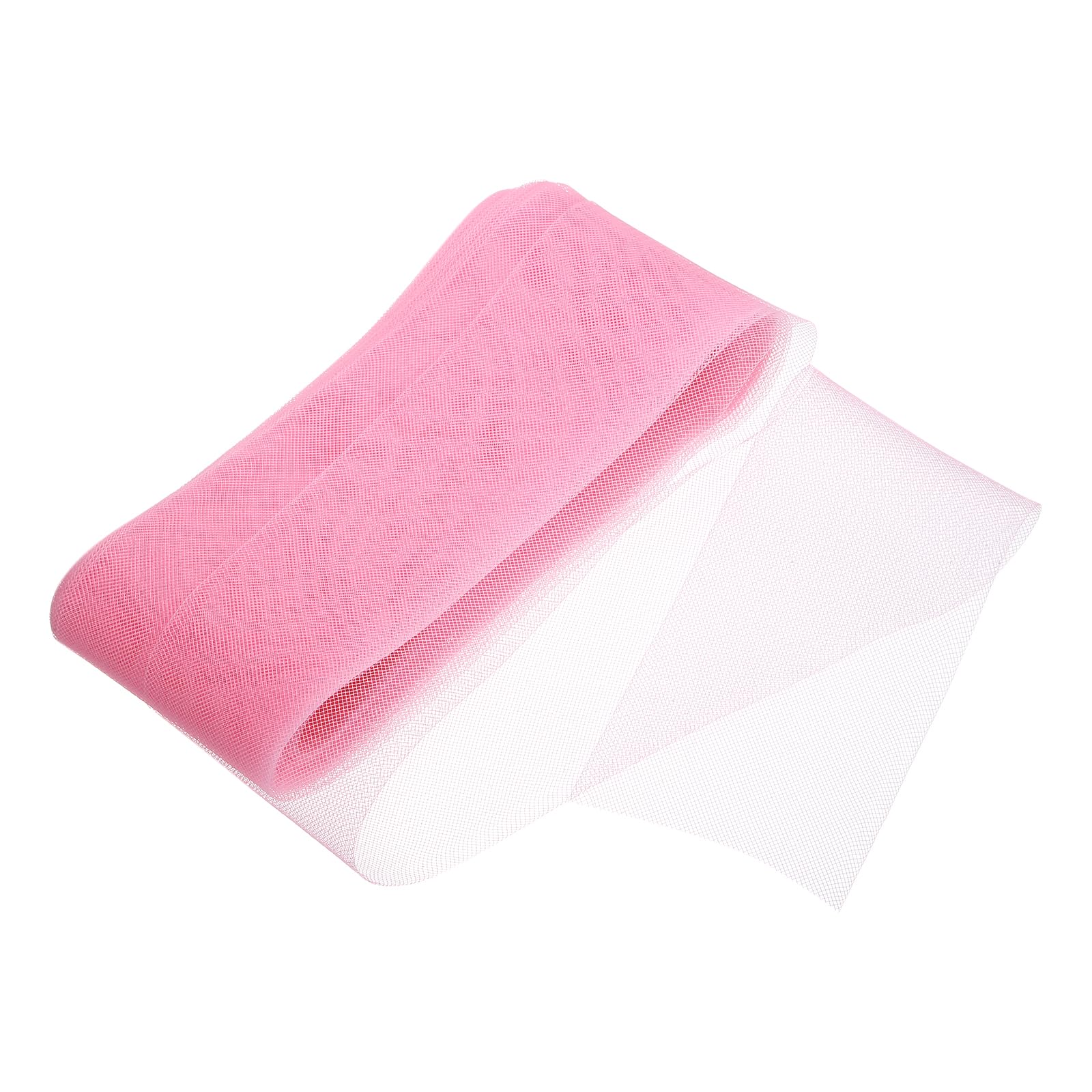 sourcing map 12 Yards Stiff Horsehair Braid 5 Inch Wide for Polyester Boning Sewing Wedding Dress Dance Formal Dress Skirts Accessories, Pink — image 1