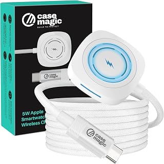 Case-Magic 60-Min Ultra-Fast Charging Cable Compatible for Apple Watch Series 10/9/Ultra 2/SE 2/8–1 | Braided USB-C with L... Price In India