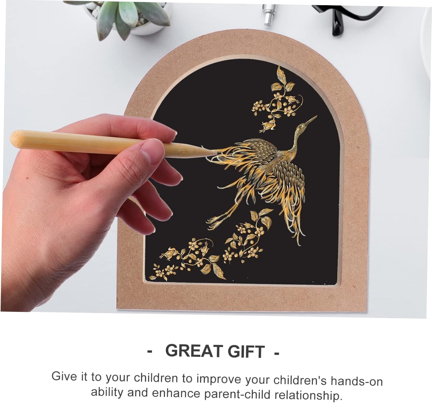 Uonlytech 1Set Wooden Embroidery Frame with Unique Design for Cross Stitch Display for Handicraft Projects Quilting Needlework and Home Decoration