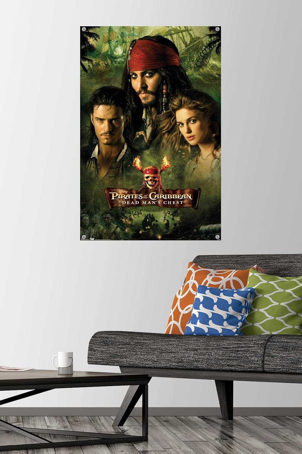 Trends International Disney Pirates of the Caribbean: Dead Man's Chest - Group Wall Poster, 22.37" x 34.00", Premium Poster & Push Pin Bundle image 2