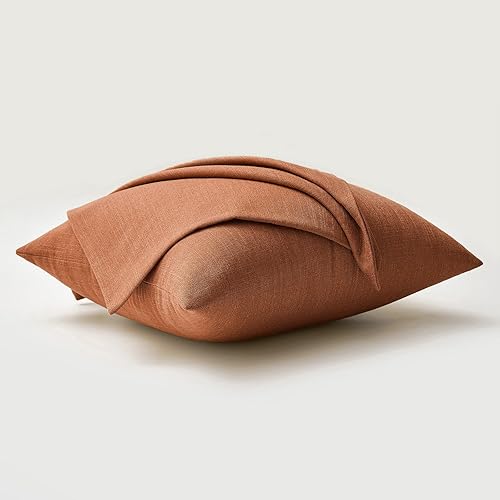 Miniatura 6 de MIULEE - Juego de 2 fundas para cojín decorativo de yute de lino, cuadradas, lisas, para casa de campo moderna, para tu sofá o tu auto de 16 x 16