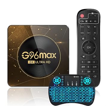 TV Box Android 12.0, 4 GB RAM 32 GB ROM RK3528 BT5.0 Smart TV Box Set Top Box USB 2.0 Ultra HD 4K 6K HLG Mode HDR10+ Dual Band WiFi 2.4 with 5.8GHz Wireless Mini Keyboard, 4gb+32gb