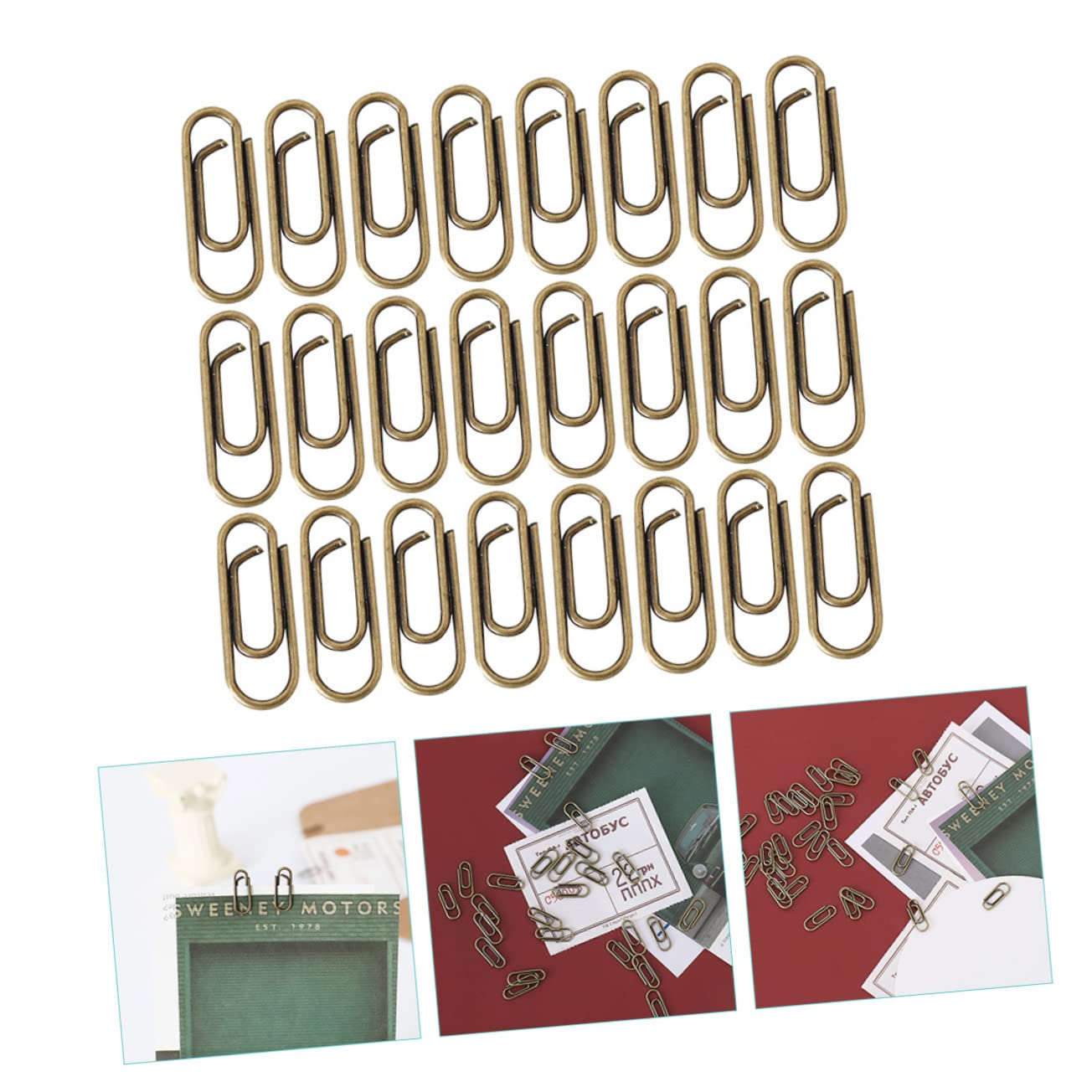 SHINEOFI 5 Juegos Clip De Papel Clip De Papel Clips De Carpeta Clips De Papel Clip De Carpeta Material De Oficina Clips De Papel Antiguos Clips De Papel Para Papeleo Metal 100 Piezas X 5