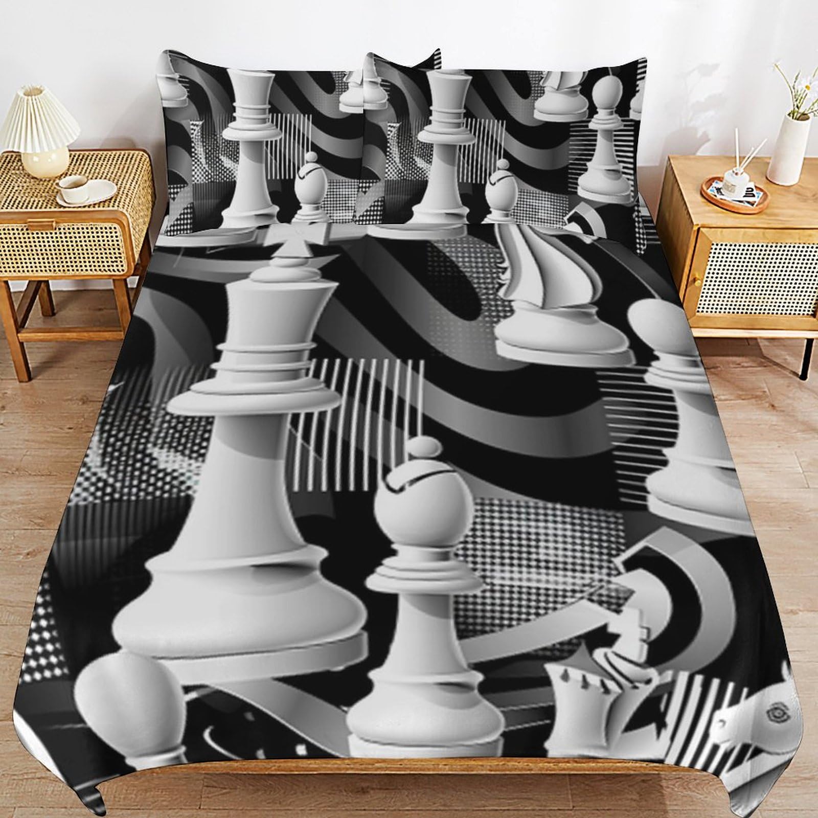 Parure de lit microfibre 220 x 240 cm housse couette ado garçon 80x80
