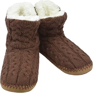 Panda Bros Women’s Slipper Socks, Non-Slip Warm House Slipper Booties | Soft fleece fabric offers snug warmth, skin-friendly design for all-day indoor lounging, bedroom and daily home use