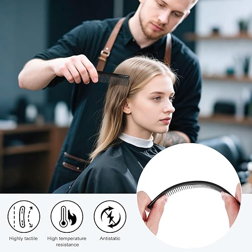 Miniatura 6 de Peines envueltos individualmente, 200 peines de plástico a granel, color negro, 2 peines de cabeza, peinado para el cuidado del cabello, peines