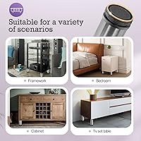 Vista 7 de Patas de metal para muebles de 6 pulgadas, patas ajustables de acero inoxidable, patas de metal plateado, patas redondas para gabinete de mesa
