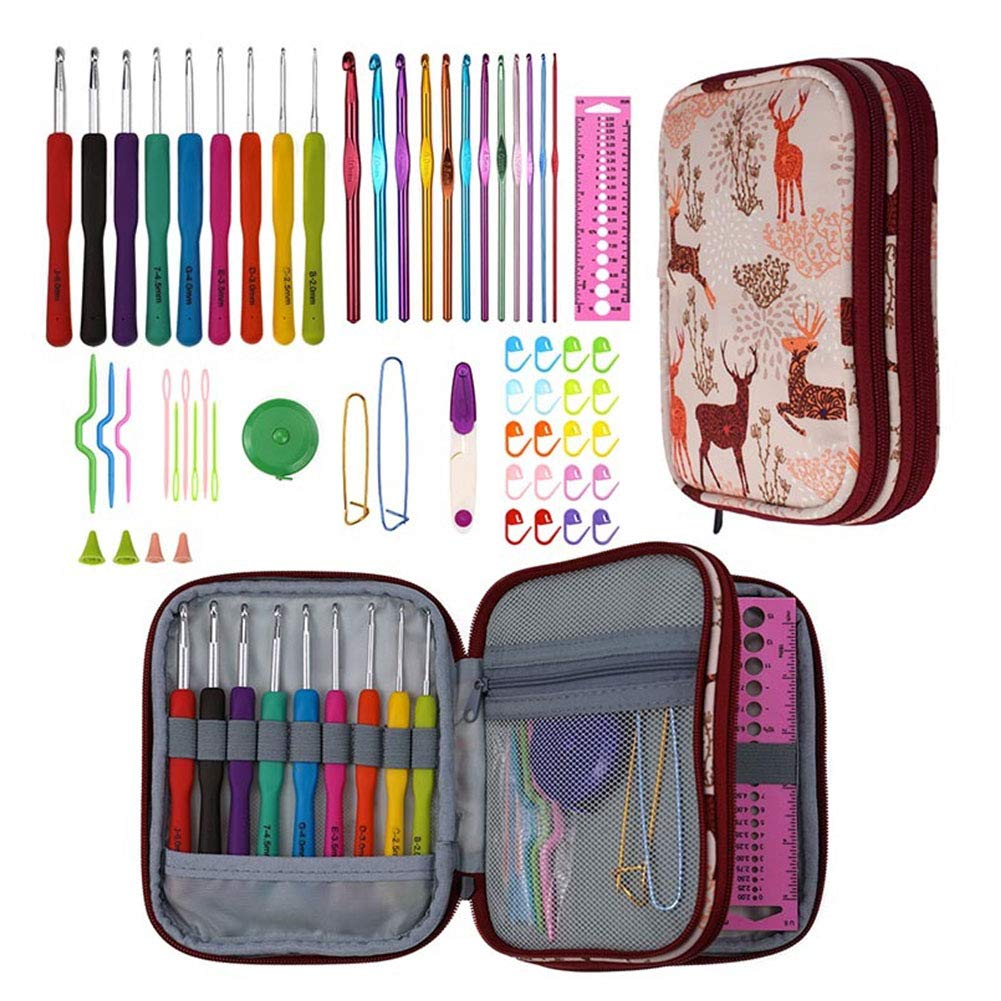 Mini Kit de Costura portátil, Suministros con Accesorios, Aguja de Tejer Hecha a Mano para viajeros Adultos Principiantes