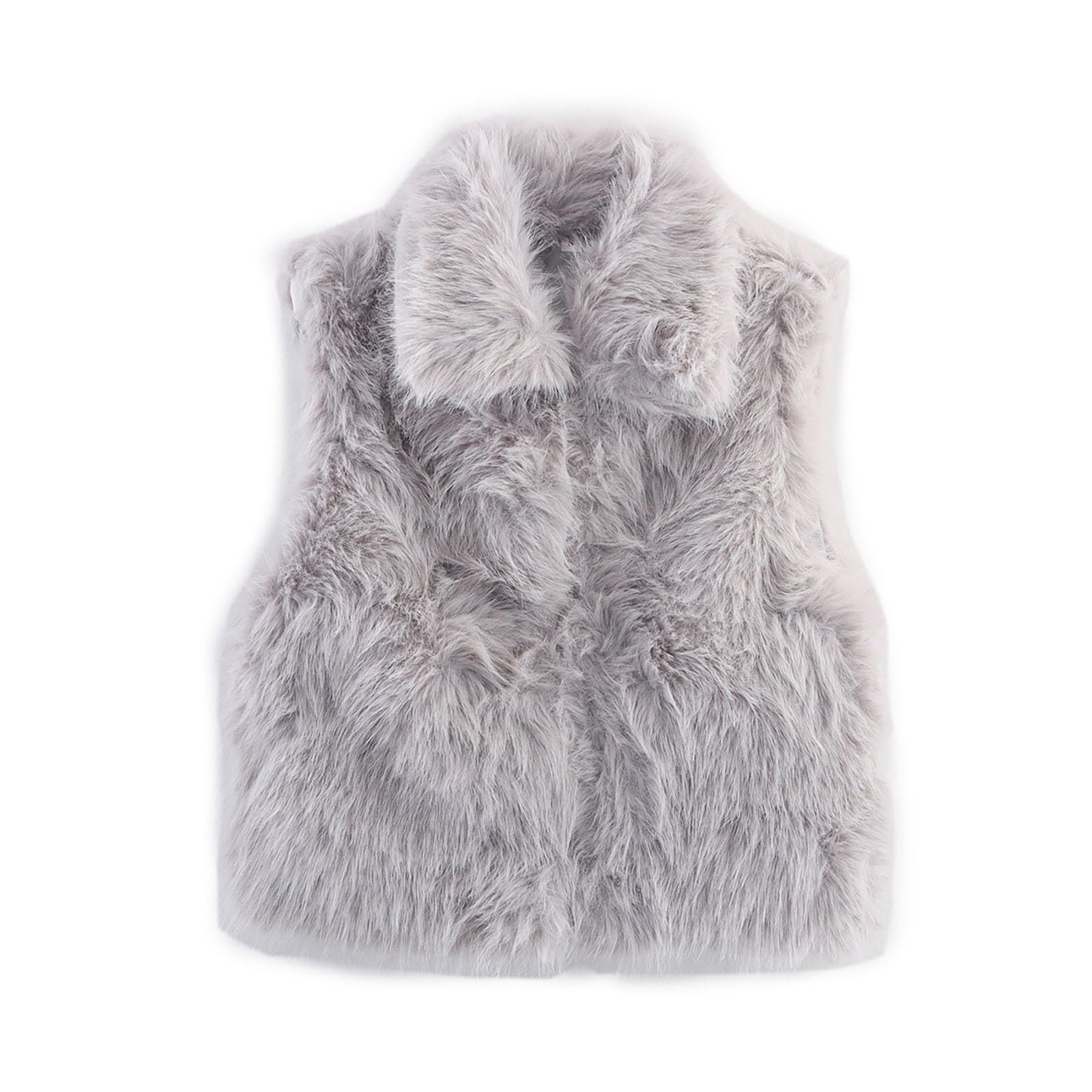 Generisch Chaleco de invierno para mujer, chaleco de piel sintética, chaleco corto, chaleco de piel sintética, chaleco de piel sintética, suave y cómodo, sin mangas, chaqueta de invierno, parka