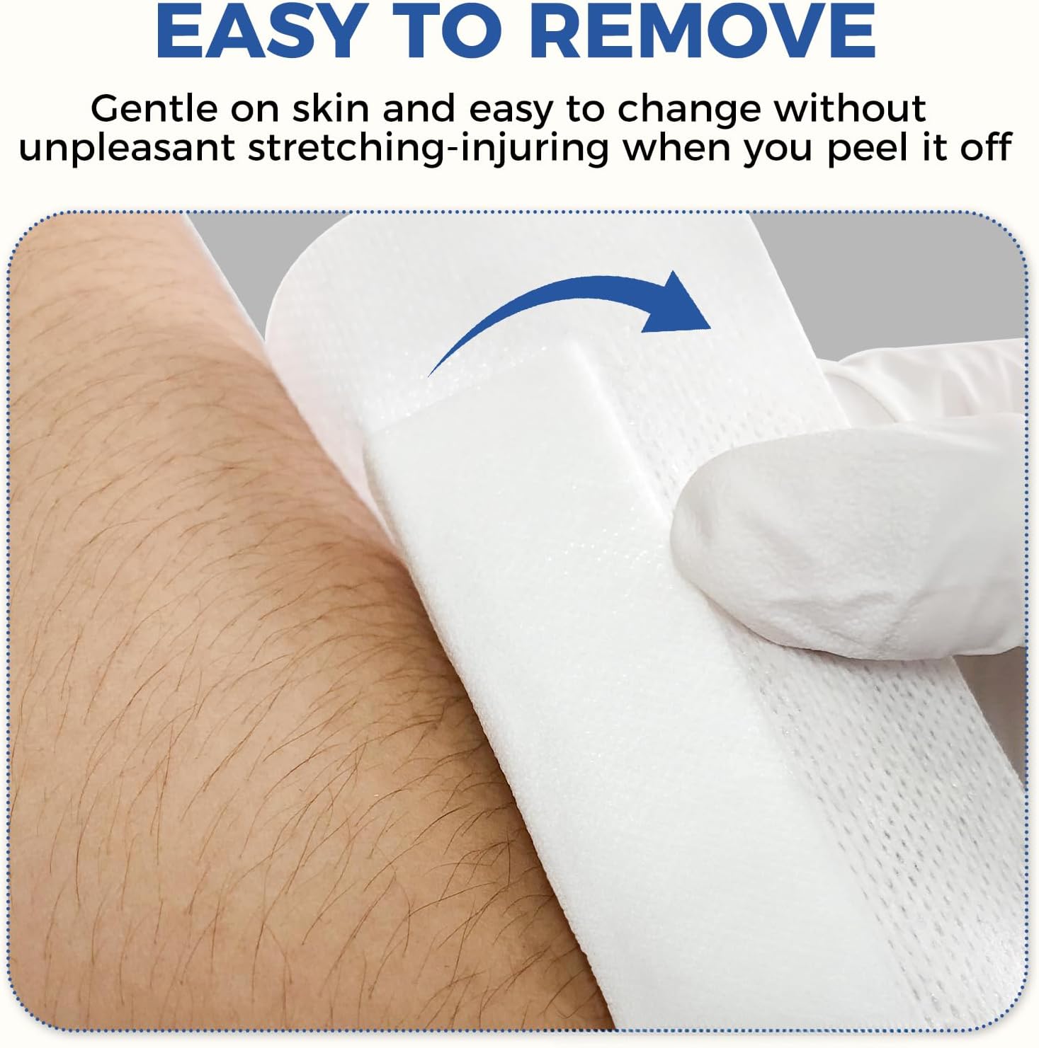 Island Dressing Bordered Gauze 4"x10", 50 Individually Packed Non-Stick Pad in Center with Adhesive Border,Soft Absorbent Medical Grade Dressing Gauze Pad for Wound Care and First Aid - Image 4