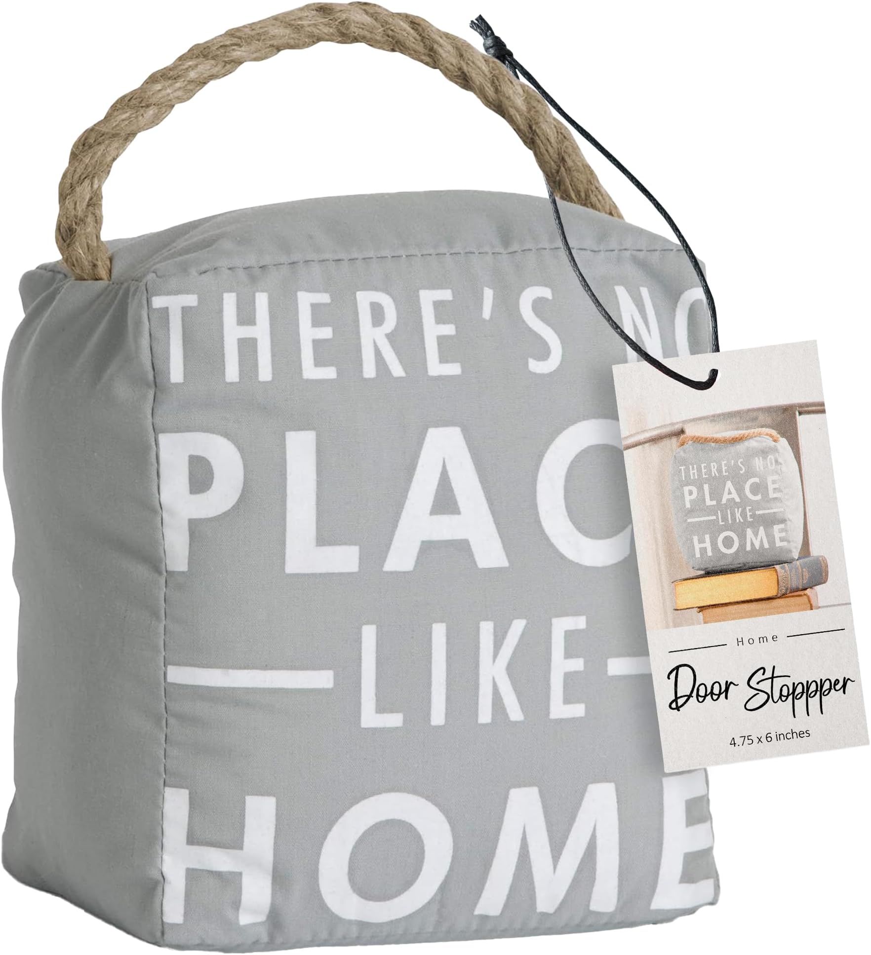 Pavilion Gift Company 72157 No Place Like Home Door Stopper, 5 by 6-Inch, Gray