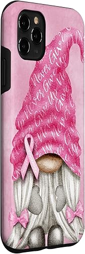 Miniatura 30 de iPhone 15 - Soporte rosa contra el cáncer con gnomo para el caso de concientización sobre el cáncer de mama