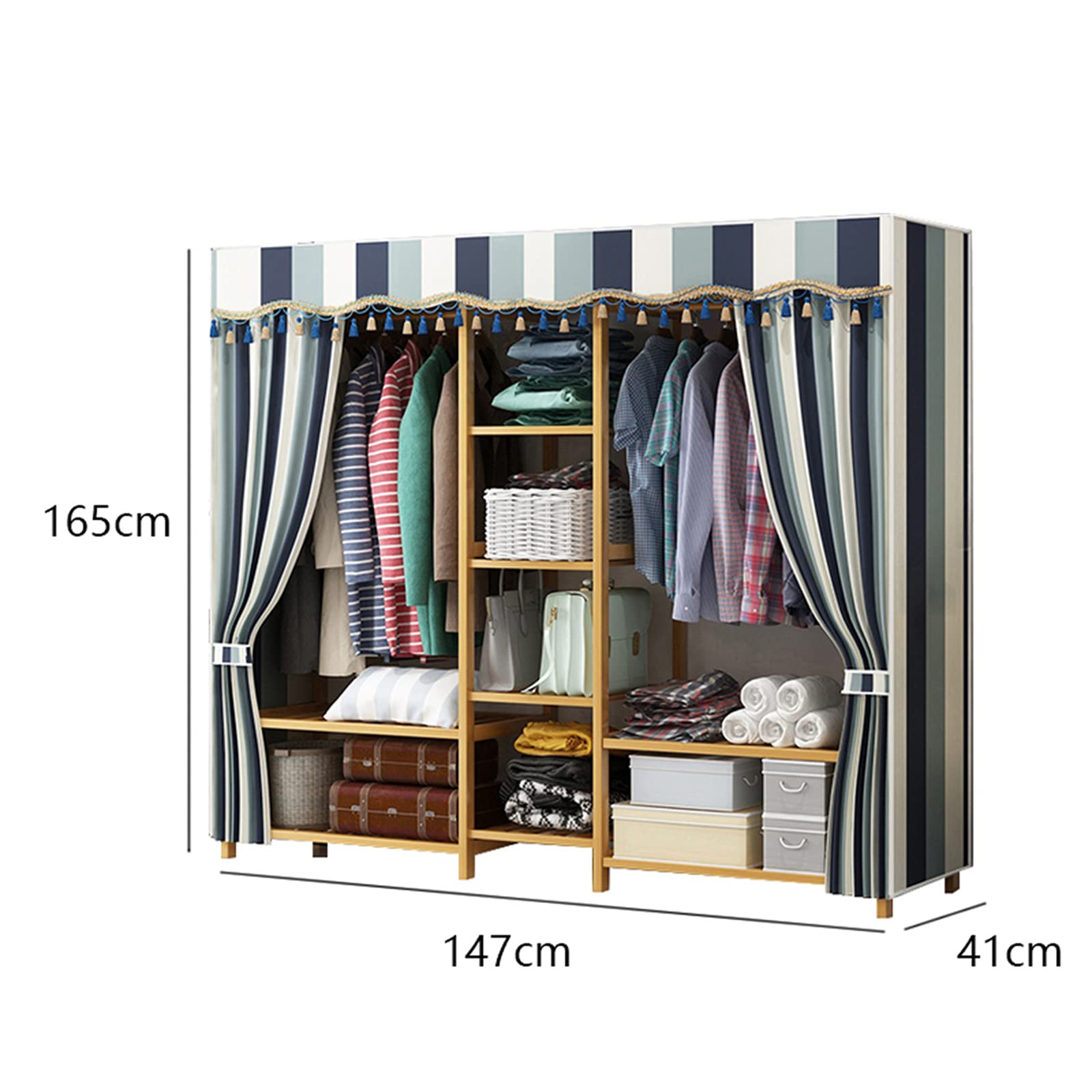 ワードローブ Amazon｜大型ワードローブ、多機能オープンクローゼット収納棚寝室