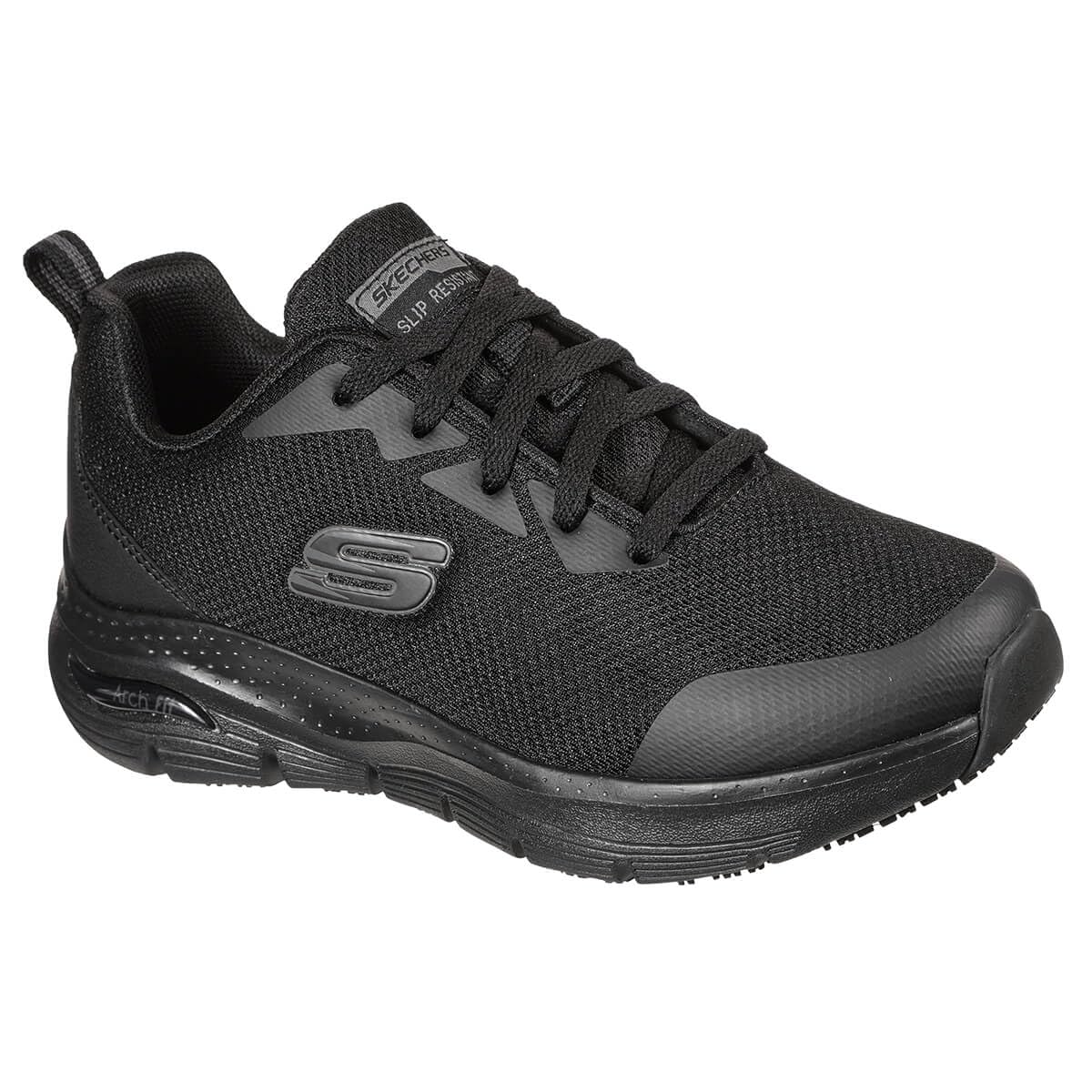 Skechers Women's Black Work: Arch Fit Sr Sneaker In Size 2 | Textile/Synthetic