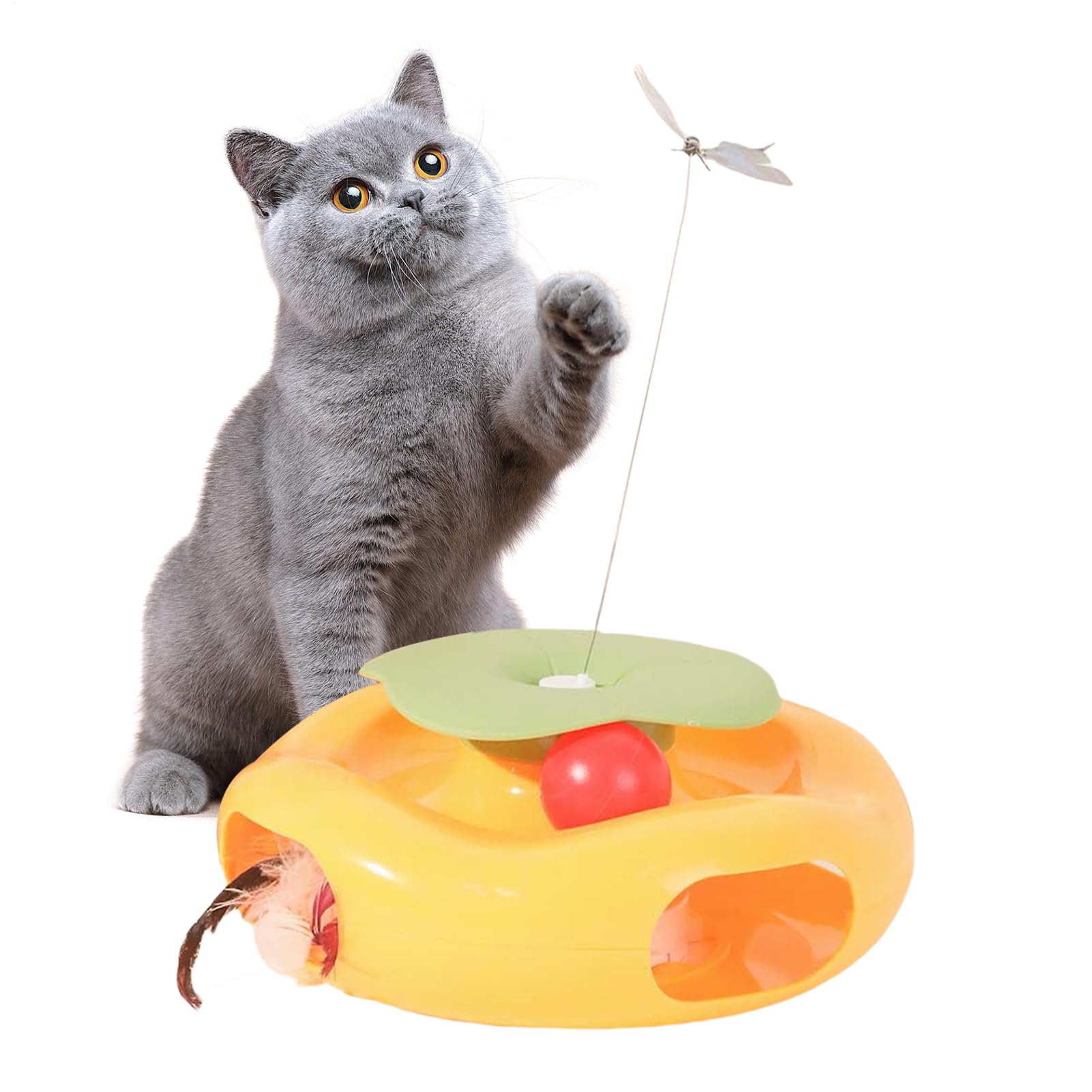 Jouet électrique pour chat idéal pour stimuler son éveil au balcon ou au jardin