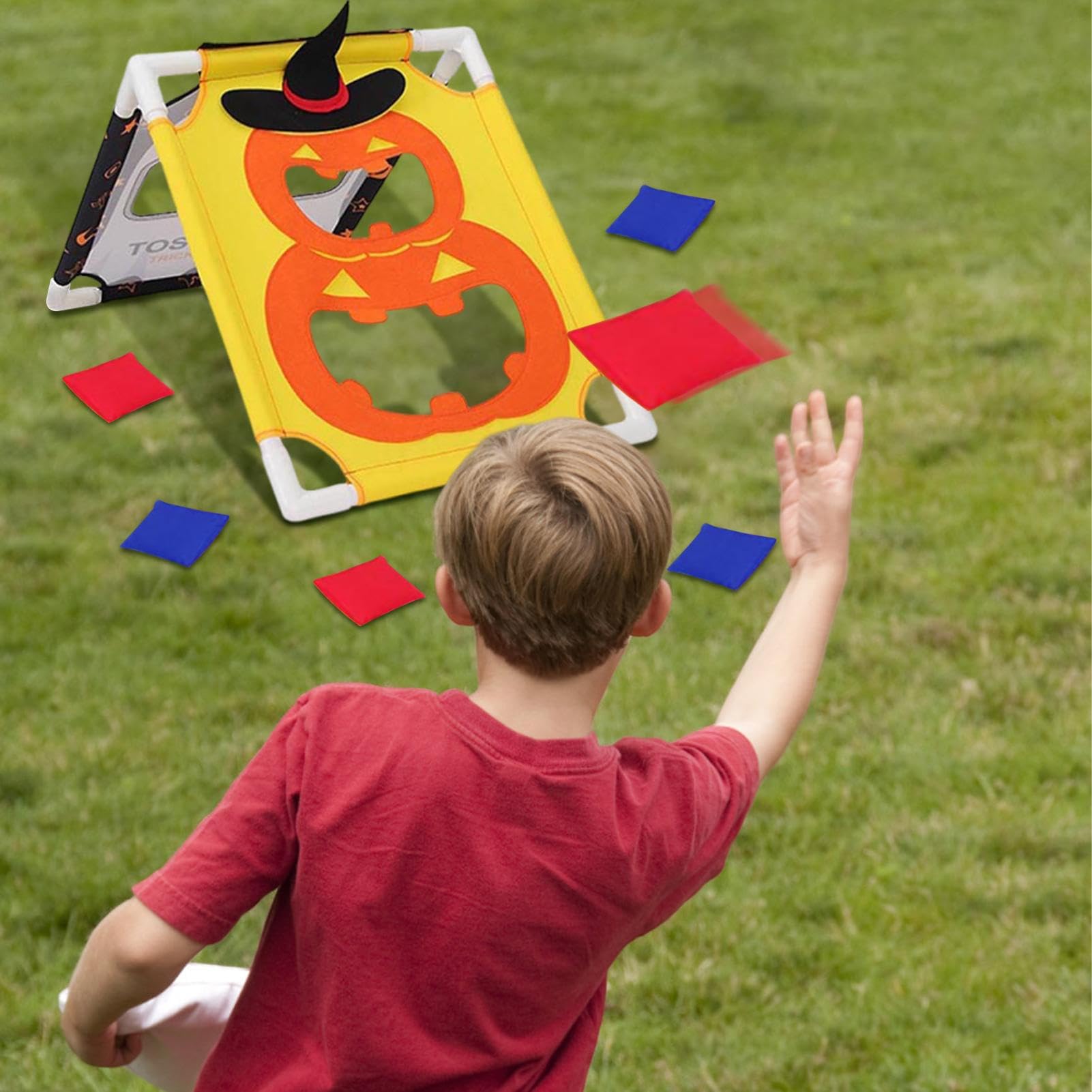 di Lancio Sacchetti Giochi Interattivi Sensoriali da Giardino | Set di Tavole Cornhole per Bambini Halloween Per Bambini Famiglia Interno Esterno Giardino Spiaggia Festa