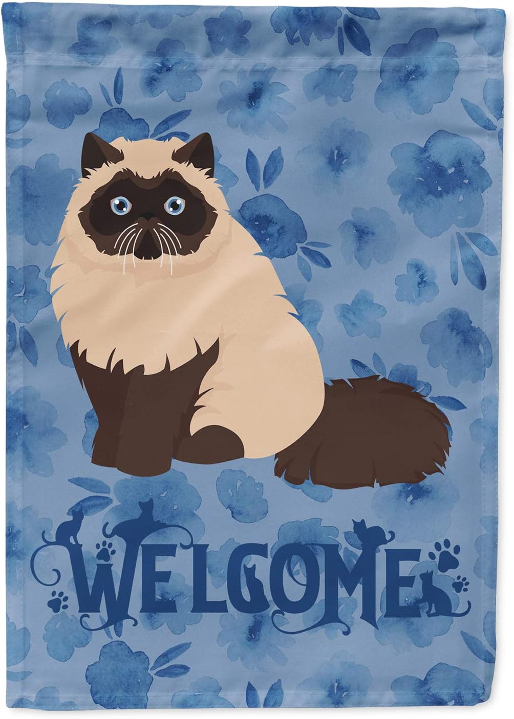 Caroline's Treasures CK5025GF Colorpoint Persian Hymalayan Cat Welcome Flag Garden Size, Small, Multicolor