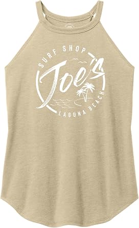 JOES SURF SHOP Womens Beach Logo Perfect Blend Rocker Tank