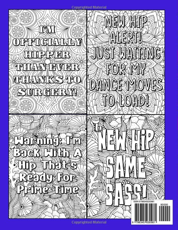 Hip Surgery Coloring Book: Relatable & Funny Hip Replacement Surgery Gifts for Recovery and Relaxation image 3