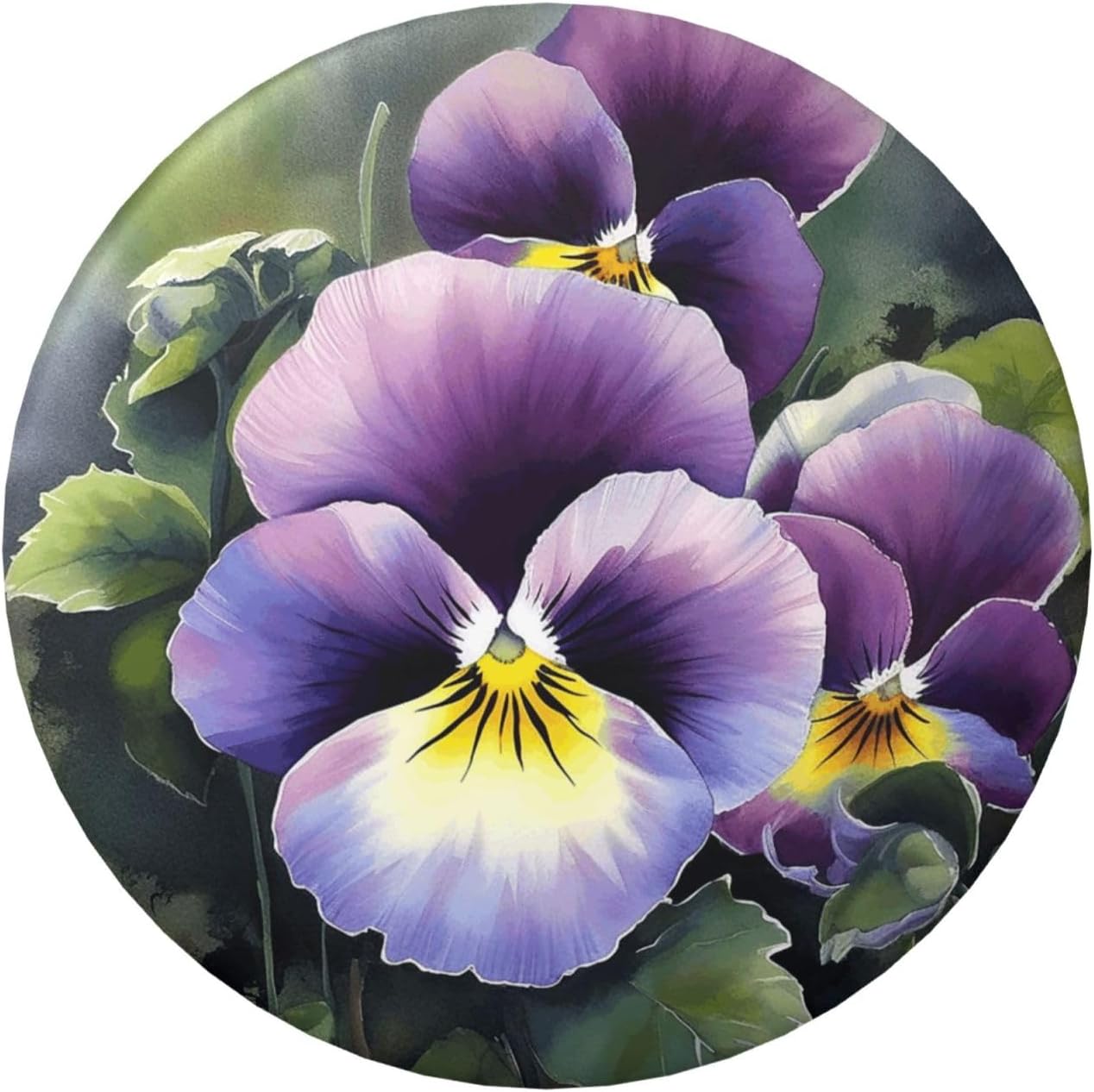 Pansy Perfection Button Pins 1 Pc, 2.4 Inch Round Button Badges Metal Personalized Picture Photo Pin Buttons Kit For Craft Supplies Christmas Diy Party Projects