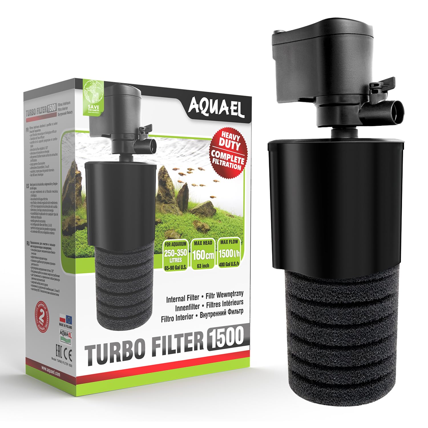 Aquael Filtro Interno D'Acqua / Pompa a Ricircolo Turbo Filter