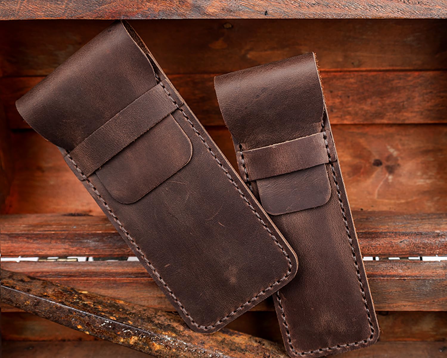Amazon.com : DK86 Genuine Leather Pen Case Holder Fountain Multi