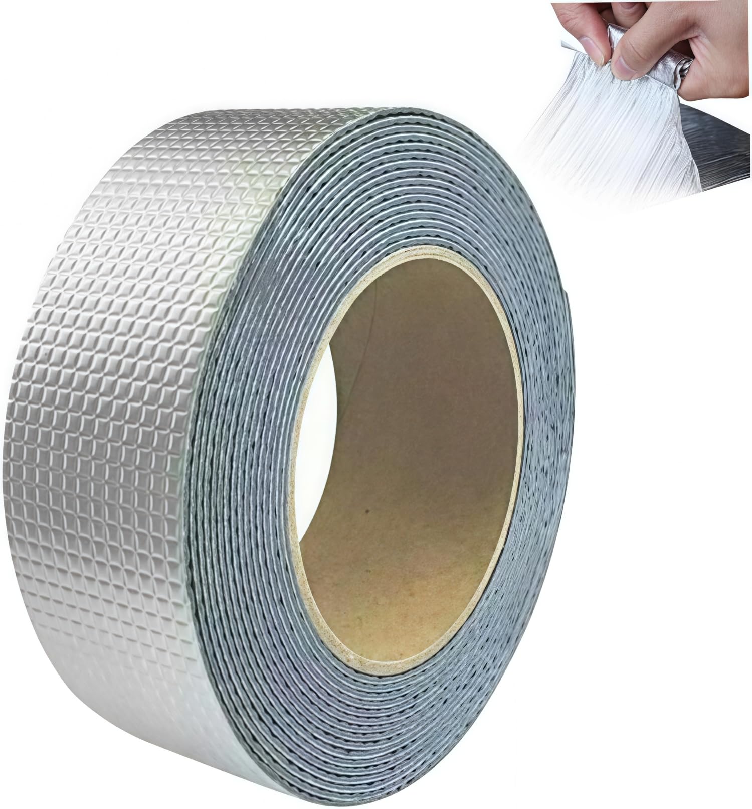 Nastro Butilico,50mm x 5m Nastro Sigillante Impermeabile,Autoadesivo Nastro in Alluminio per Riparazione di Tetti,Grondaie,Perdite