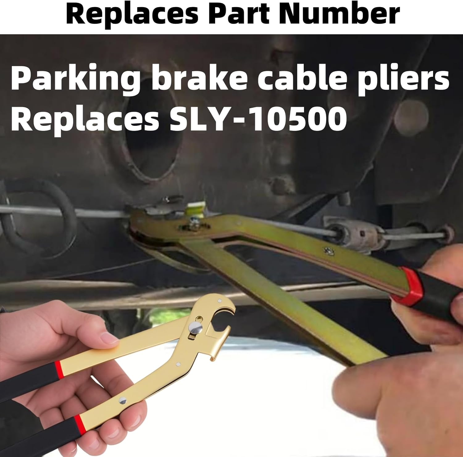 SLY-10500 14Inch Parking Brake Cable Coupler Removal Tool Pliers Fits for Vans SUV Dodge Ford GM Models Includes All Since The 80s (Not Fit Truckss)