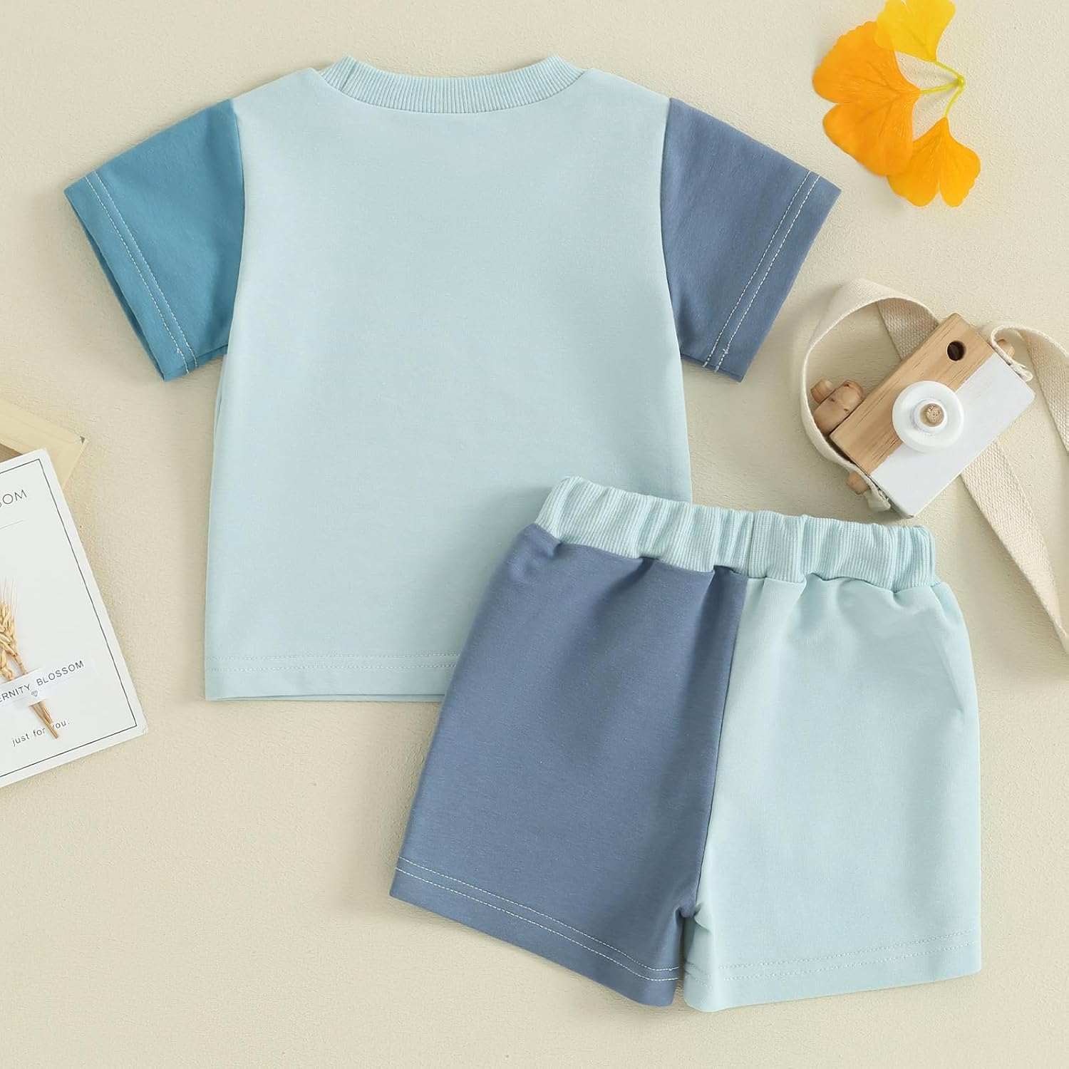 Toddler Baby Boy Summer Clothes Short Sleeve Letter Print T Shirt Tops + Elastic Shorts Infant Casual Outfit Set