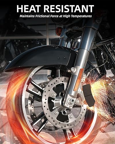 Miniatura 2 de Pastillas de freno sinterizadas para Harley Davidson 08-22 FLHR Road King FLHX Street Glide, 08-20 FLHTCU Ultra Classic Electra Glide VRSCDX Night