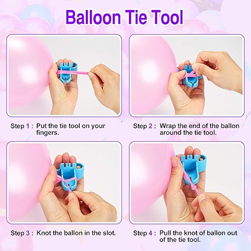 Miniatura 6 de AGPTEK Electric Air Balloon Pump, 110V 600W Rose Red Portable Dual Nozzle InflatorBlower for Party Decoration