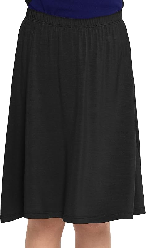 EL ESTIRAMIENTO ES COMODIDAD Faldas para niñas Línea A fluida hasta la rodilla y hasta el tobillo | Cintura elástica, pollera escolar para niños, pollera maxi para niñas, pollera negra para niñas, faldas para niñas, pollera larga para niñas, faldas largas