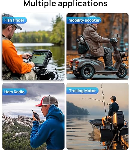 Miniatura 8 de DC HOUSE Mini batería LiFePO4 de 12 V 30 Ah con puerto de CC, mismo tamaño que 20 Ah, BMS de 30 A con corte de baja temperatura, BCI Group U1, más