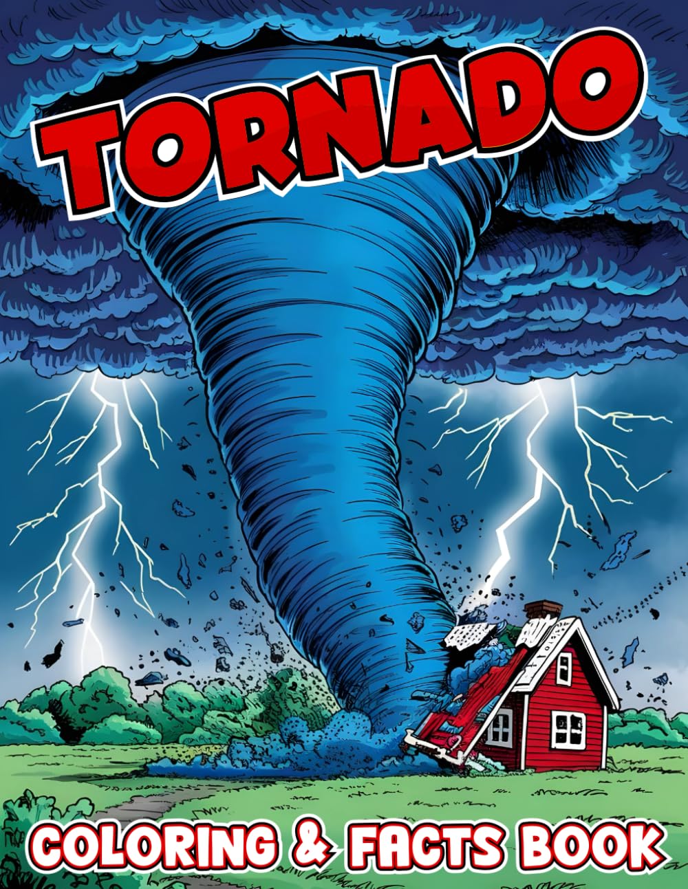 tornado coloring and facts book Fun and Easy Coloring Pages for Kids: Kids activity book on natural disasters Paperback – June 11, 2024