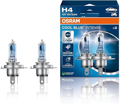 Osram H4 Cool Blue Intense Next Gen 5000K White Light (فريق مكون من قطعتين) [فئة الطاقة A]