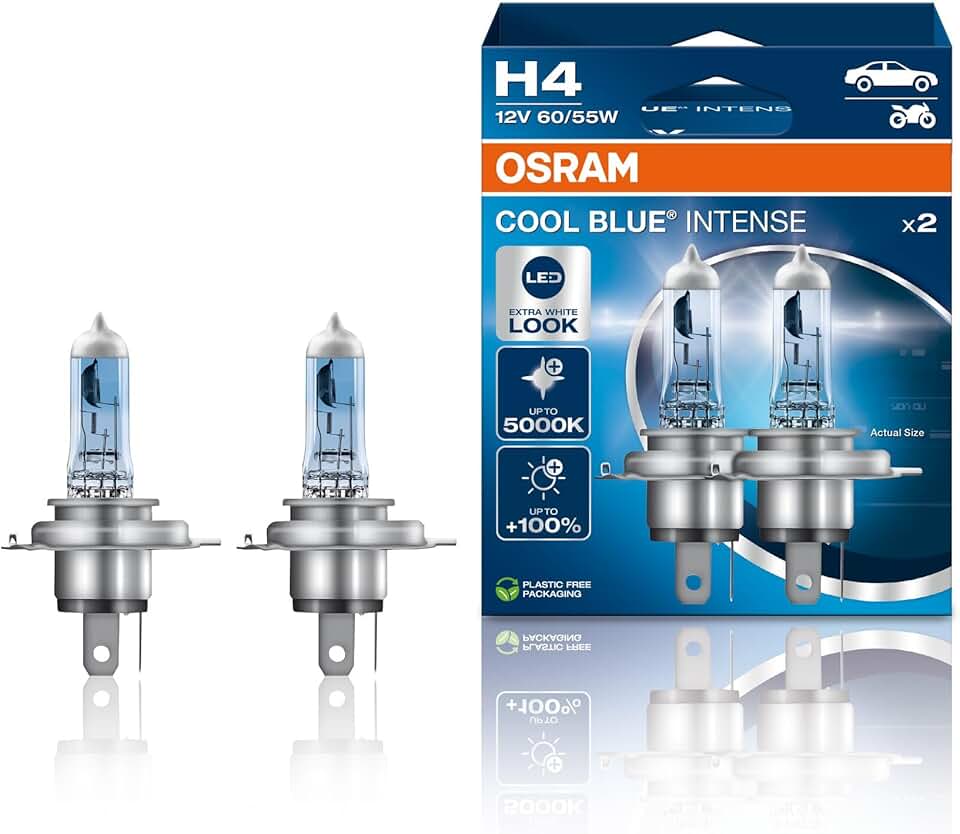 OSRAM COOL BLUE INTENSE NEXT GENERATION H4 64193 CBN - HCB DUO (até 5000K)