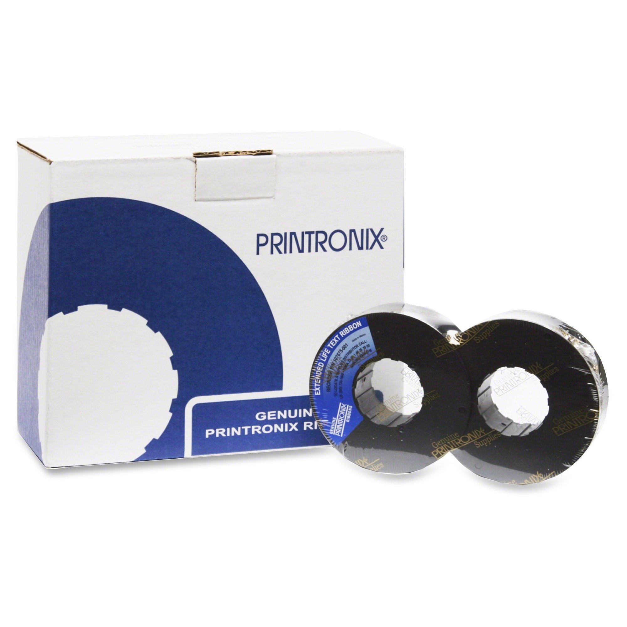 OEM Printronix 107675-001 Black Printer Ribbon Cartridge 6-Pack
