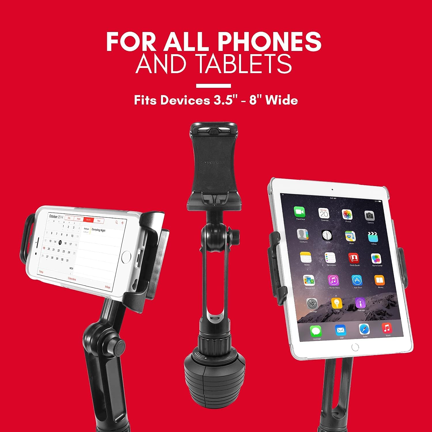 Macally Car Headrest Tablet Mount and a Heavy Duty Cup Holder Tablet Mount, Drive with Comfort for Everybody