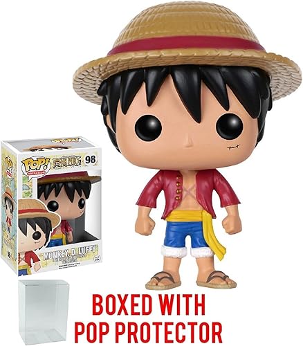 Miniatura 5 de Funko POP One Piece - Monkey D. Luffy Pop! Figura de vinilo (paquete con funda protectora compatible con caja Pop Box), multicolor, 3.75 pulgadas