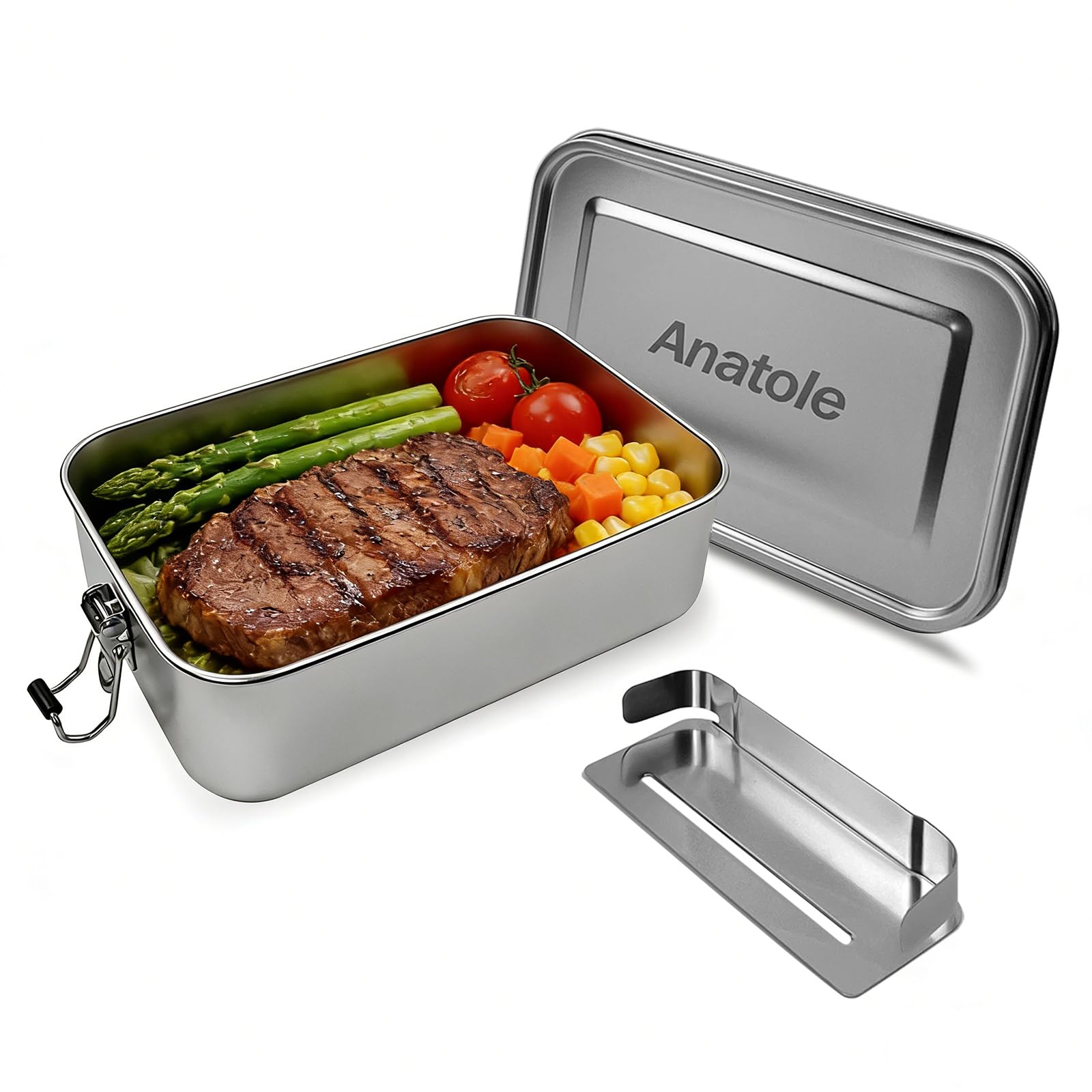 Amazon.com: Anatole 304 Stainless Steel Bento Box 47oz 1400ml Leak