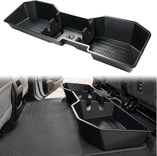 MAXDOM Under Seat Storage Fit for (2007-2018) Chevy Silverado 1500/GMC Sierra 1500 (2007-2019) 2500HD 3500HD Crew Cab Rear Underseat Organizer Box