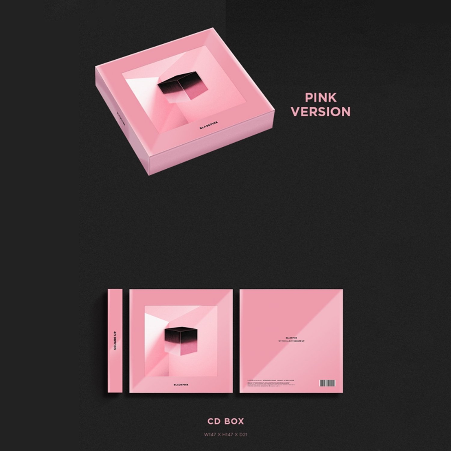 Square Up [ PINK Ver. ] - BLACKPINK 1st Mini Album CD + Photo Book + Lyrics Book + Postcard + Photocard + FREE GIFT / K-POP Sealed.
