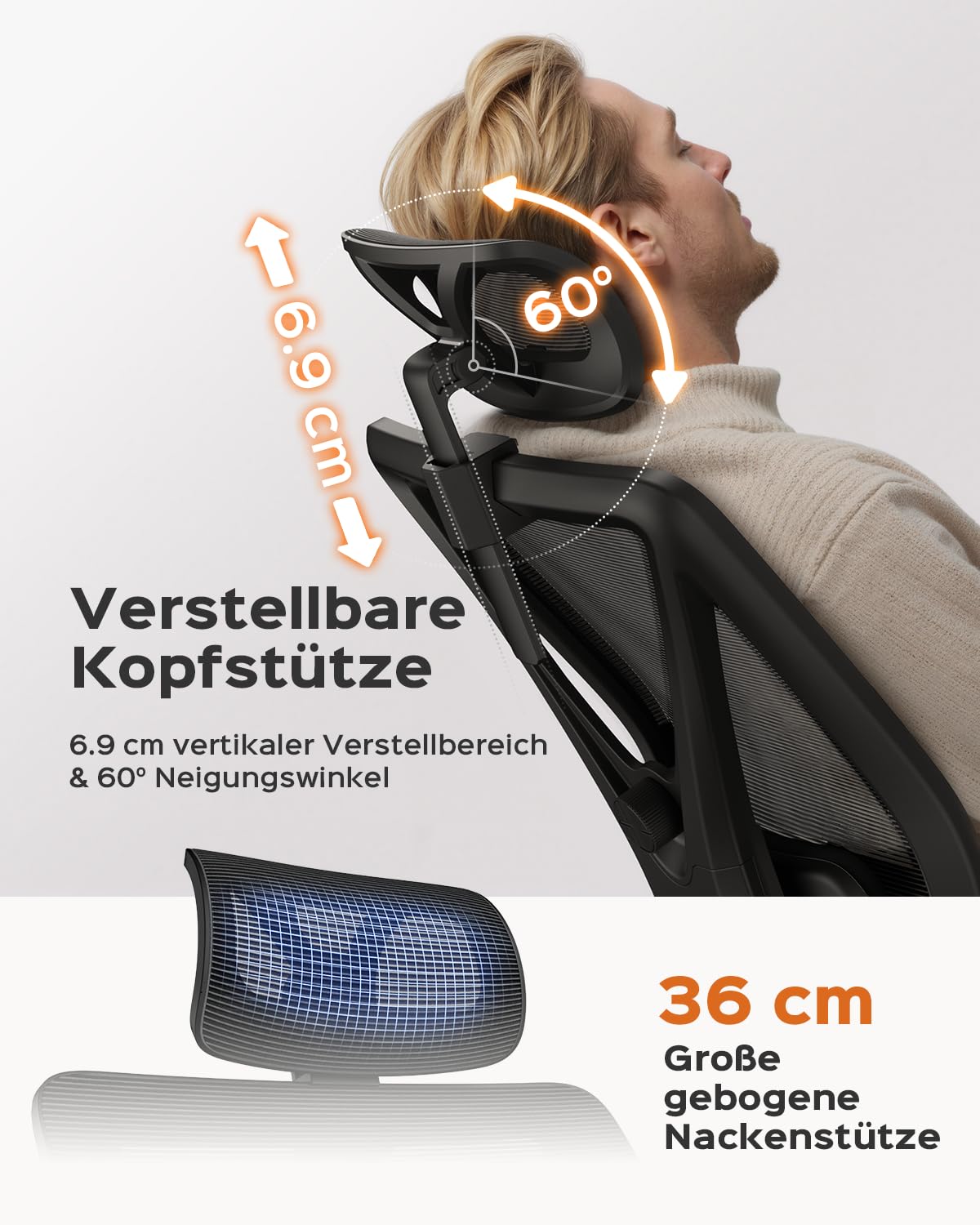 Dowinx Bürostuhl 270 kg, Ergonomischer Schreibtischstuhl mit Dicker Sitzpolsterung, Verstellbarer Lendenstütze, Höhenverstellbarer Rückenlehne, 3D-Armlehnen, Metall-Fuß, Schwarz