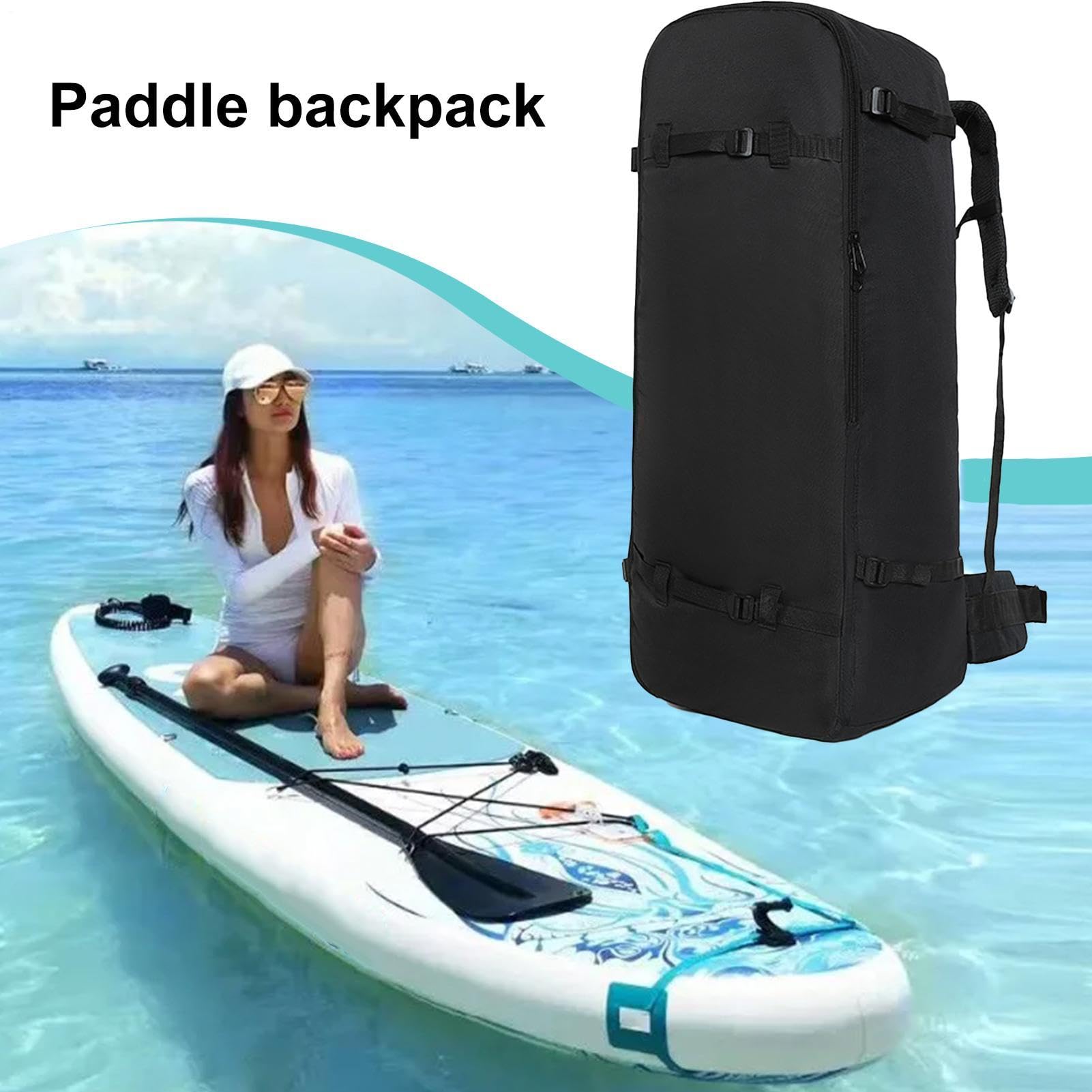 Mochila deportiva para tabla de paddle board Toalla impermeable al agua, | Bolsa portapalas de kayak para agua, río, natación y pesca, camping, senderismo y playa
